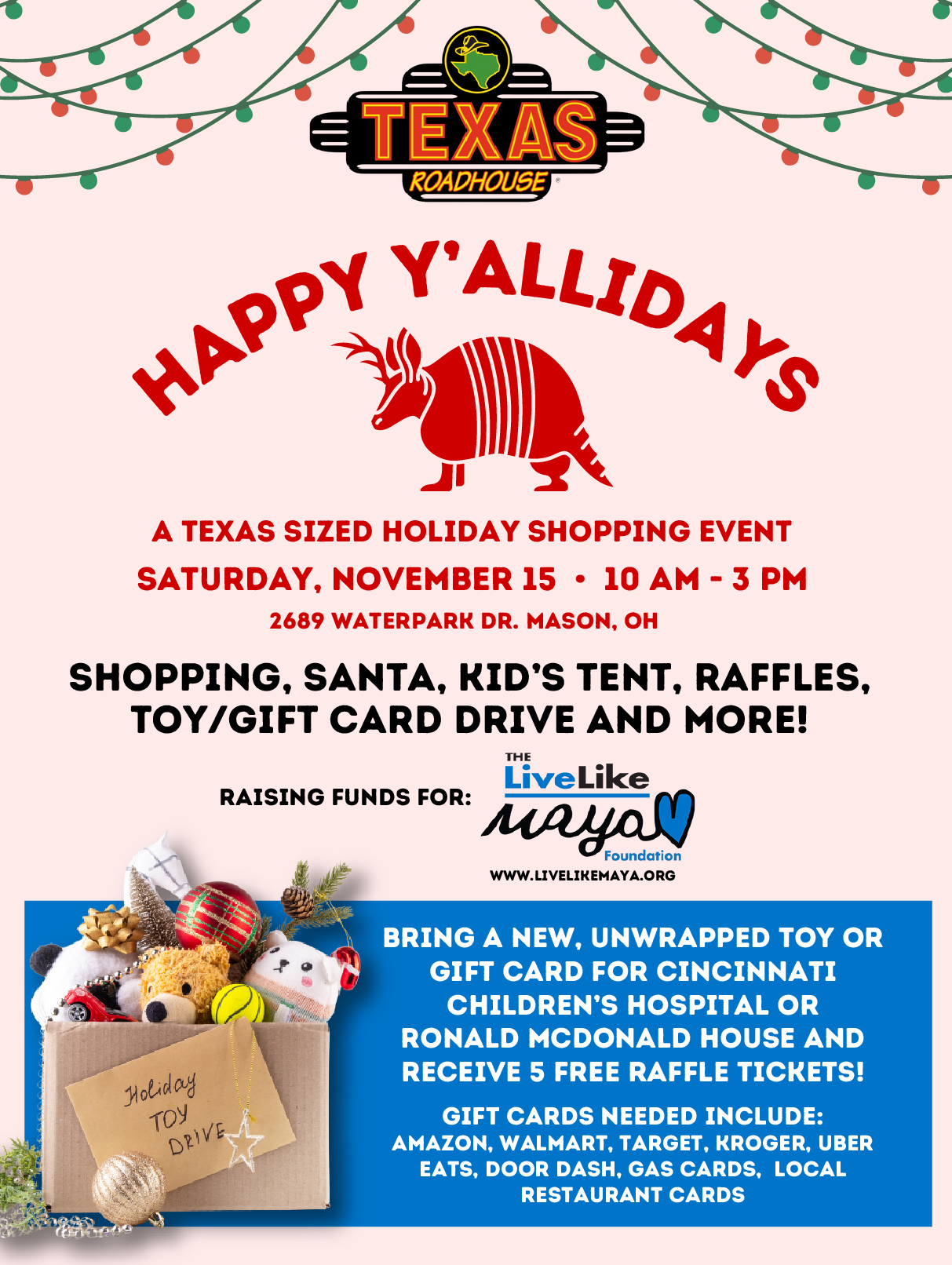 Fundraiser with Texas Roadhouse